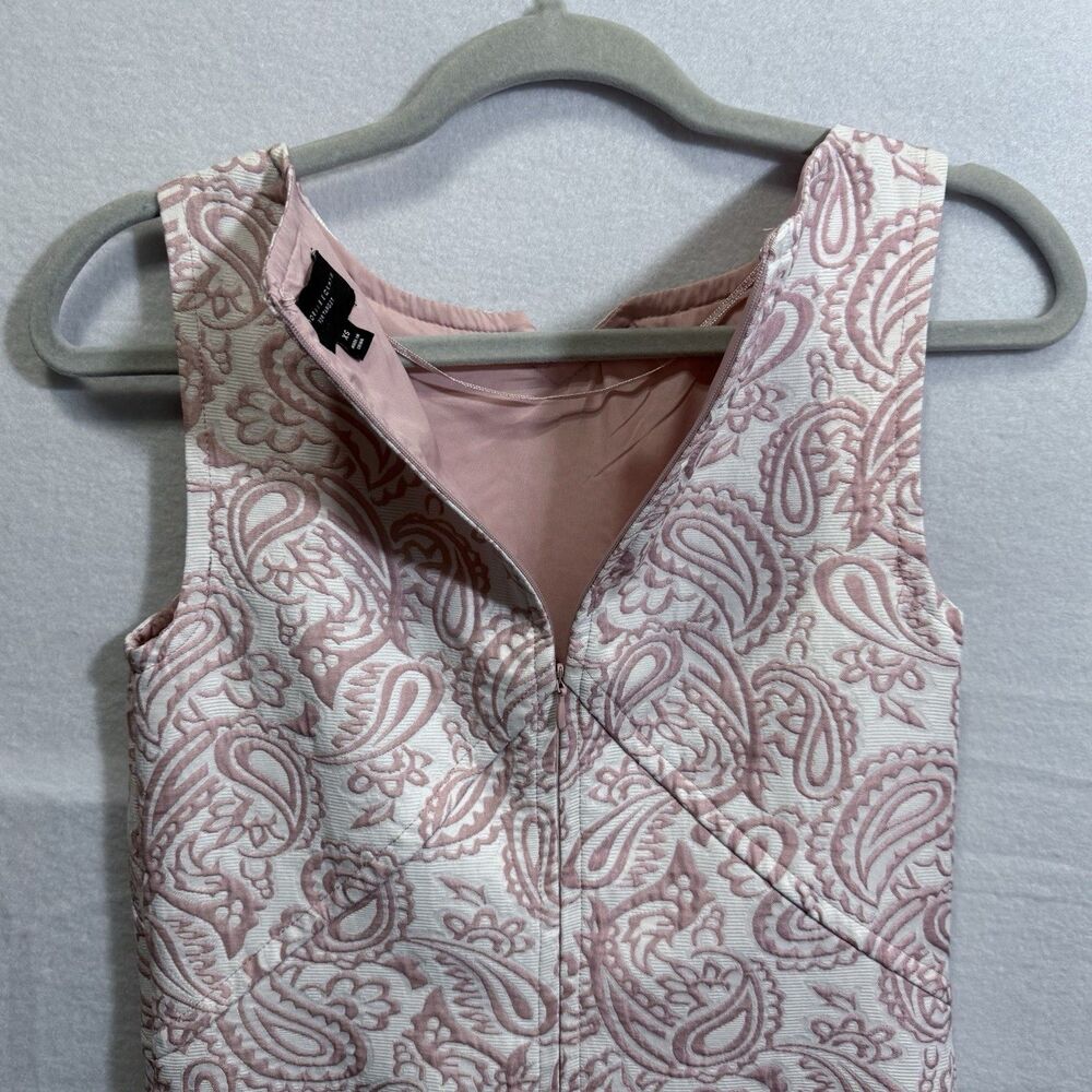 Victoria Beckham x Target Blush Paisley Jacquard Sleeveless Shift Mini Dress XS - Picture 11 of 15